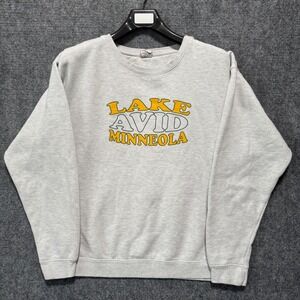 Vintage Lake Avid Minneola Crewneck‎ Medium  Sweatshirt Gray Delta Fleece